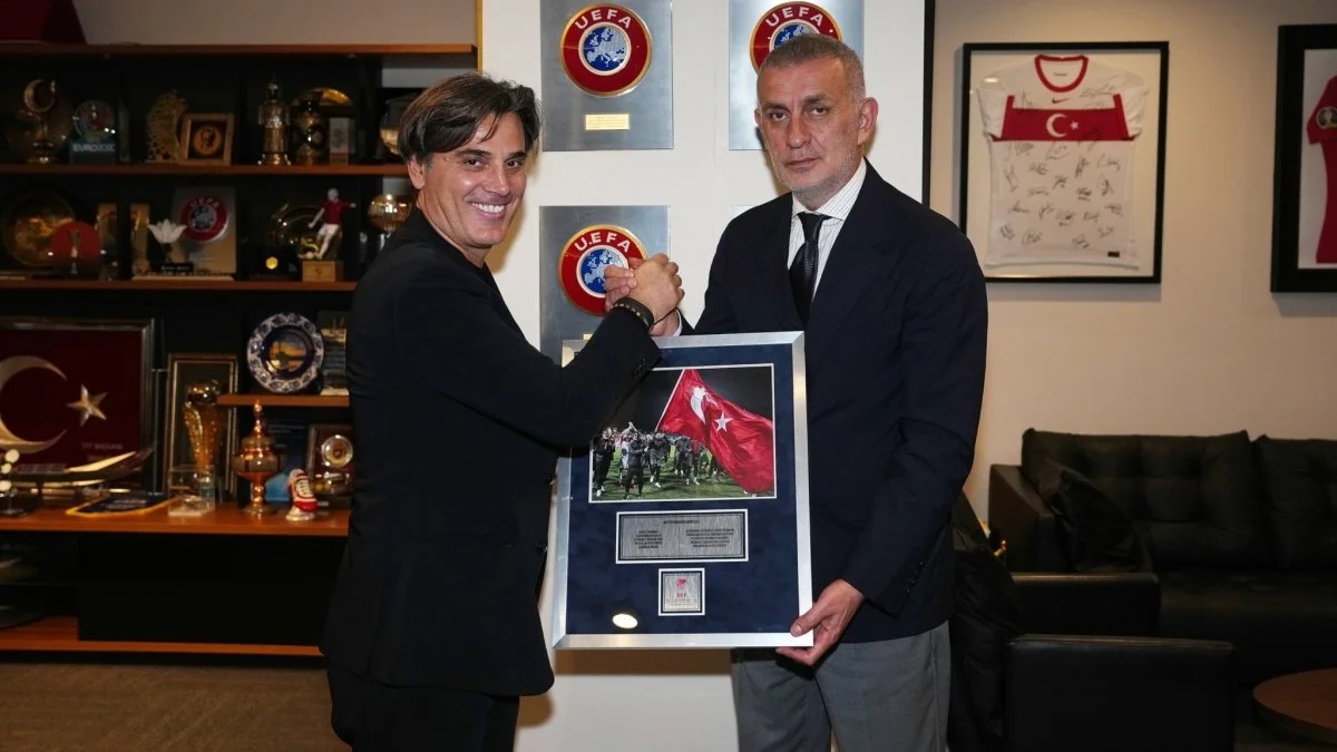 TFF Başkanı Hacıosmanoğlu, Montella ile vedalaştı